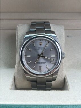 Rolex Silver Stainless Steel Oyster Perpetual Watch